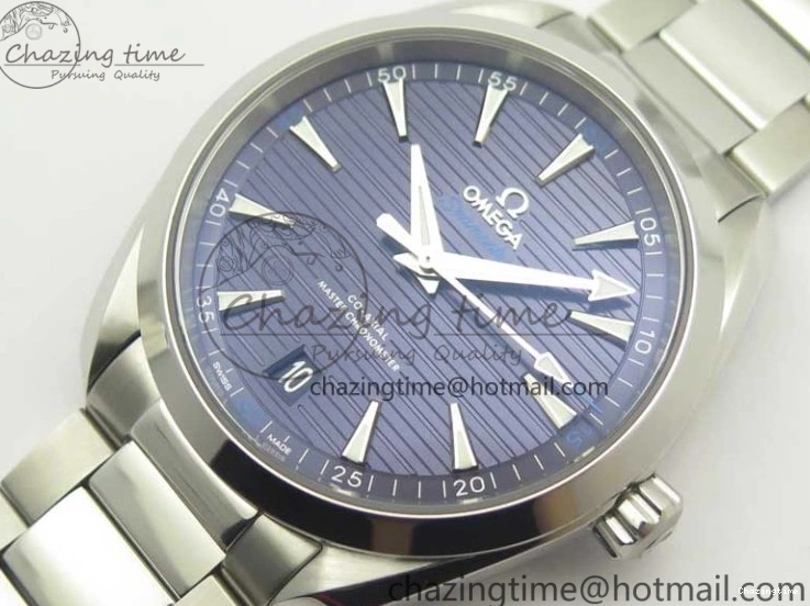 0425 Aqua Terra 150M Master Chronometers VSF 1:1 Best Edition Deep Blue Dial Silver Hand on SS Bracelet A8900 Super Clone HighPerformance 8013